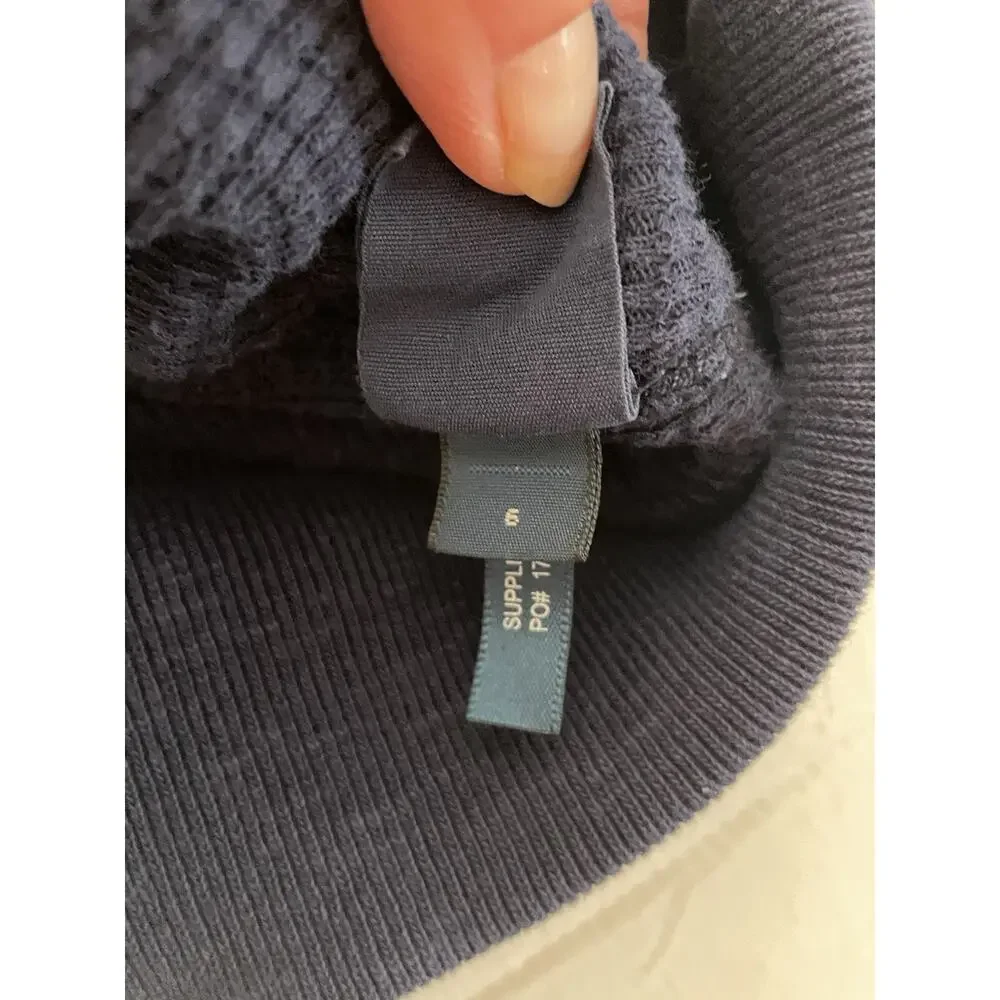 Polo Ralph Lauren Men’s Large Navy Blue Fleece Crewneck Sweatshirt Pony Logo